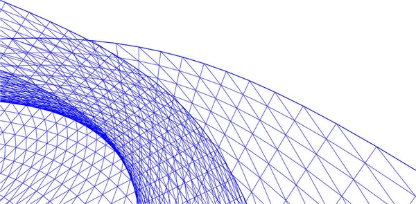 Elvont Rajzvonalak Építészeti Képzőművészetben Minimális Geometriai Formák — Stock Vector