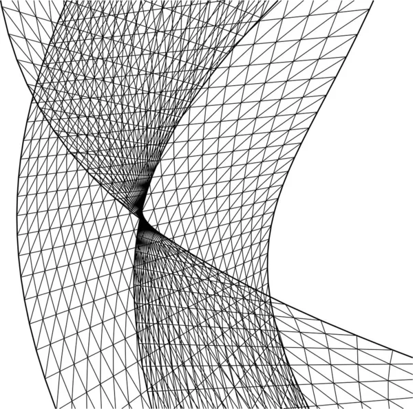 Abstrakcyjne Linie Rysunku Koncepcji Sztuki Architektonicznej Minimalne Kształty Geometryczne — Wektor stockowy