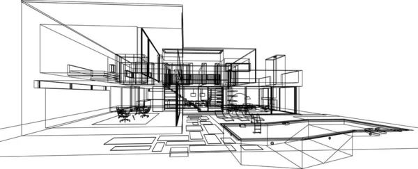 Architektonische Kunst Konzept Vektorillustration — Stockvektor