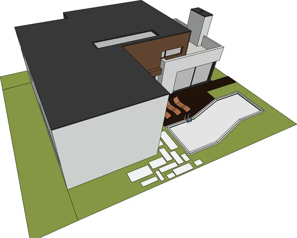 Architektonische Kunst Konzept Vektorillustration — Stockvektor