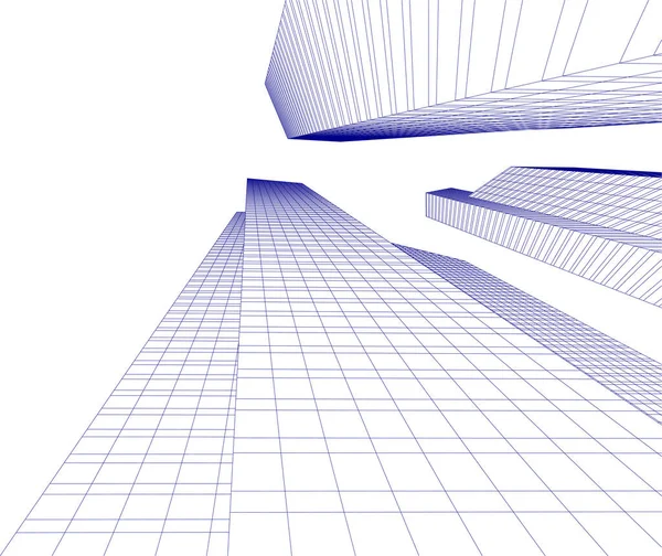 Linhas Abstratas Desenho Conceito Arte Arquitetônica Formas Geométricas Mínimas — Vetor de Stock