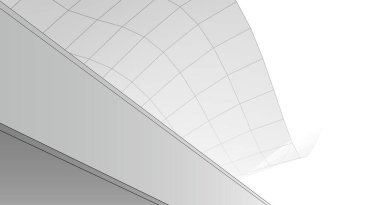 Mimari sanat konseptinde soyut çizgiler, minimum geometrik şekiller. 