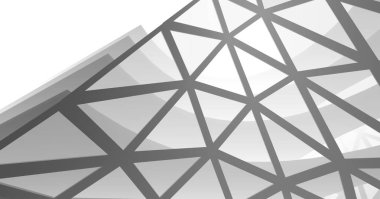 Mimari sanat konseptinde soyut çizgiler, minimum geometrik şekiller. 