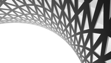 Mimari sanat konseptinde soyut çizgiler, minimum geometrik şekiller. 