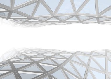 Mimari sanat konseptinde soyut çizgiler, minimum geometrik şekiller. 