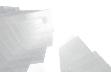 Mimari sanat konseptinde soyut çizgiler, minimum geometrik şekiller. 