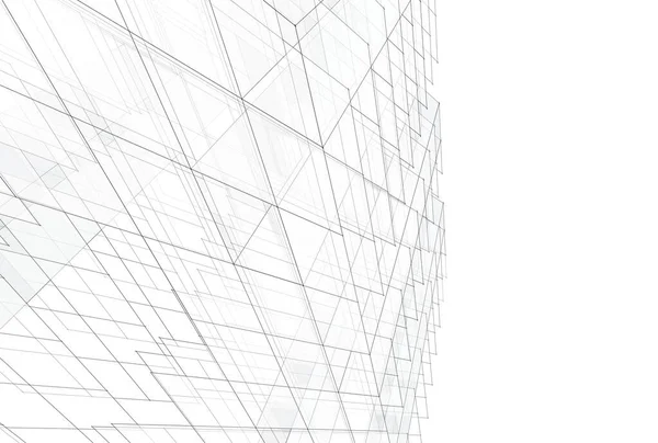 Mimari sanat konseptinde soyut çizgiler, minimum geometrik şekiller. 