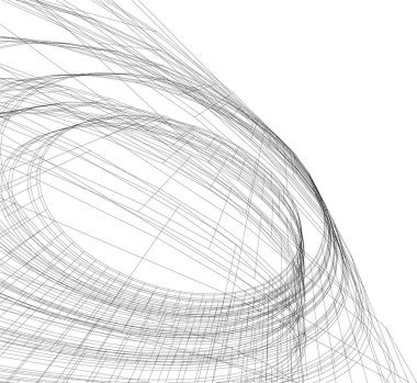 Mimari sanat konseptinde soyut çizgiler, minimum geometrik şekiller. 