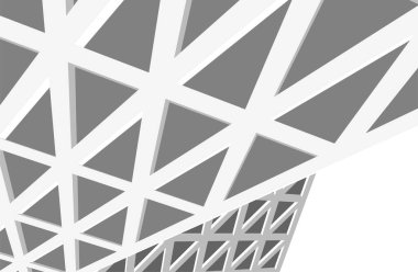 Mimari sanat konseptinde soyut çizgiler, minimum geometrik şekiller. 