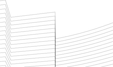 Mimari sanat konseptinde soyut çizgiler, minimum geometrik şekiller. 