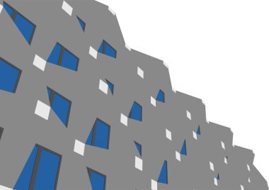 Mimari sanat konseptinde soyut çizgiler, minimum geometrik şekiller. 