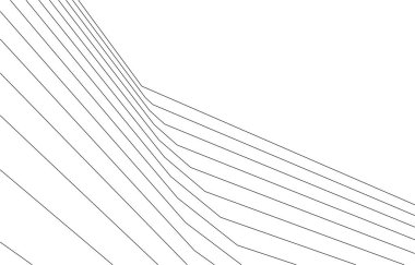 Mimari sanat konseptinde soyut çizgiler, minimum geometrik şekiller. 