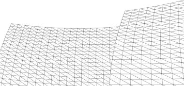 Mimari sanat konseptinde soyut çizgiler, minimum geometrik şekiller. 