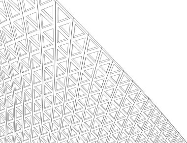 Mimari sanat konseptinde soyut çizgiler, minimum geometrik şekiller. 