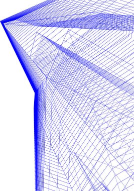 Mimari sanat konseptinde soyut çizgiler, minimum geometrik şekiller. 