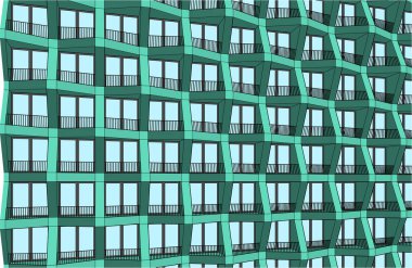 Mimari sanat konseptinde soyut çizgiler, minimum geometrik şekiller. 