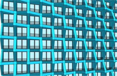 Mimari sanat konseptinde soyut çizgiler, minimum geometrik şekiller. 