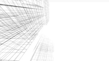 minimal 3d mimari şekillerde hareket etmek