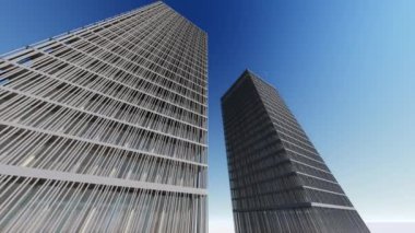 minimal 3d mimari şekillerde hareket etmek