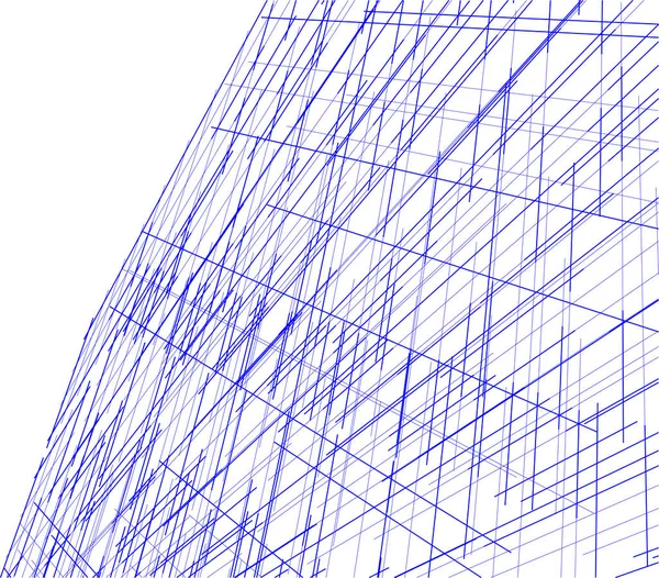 Abstrakte Zeichnungslinien Architektonischen Kunstkonzept Minimale Geometrische Formen — Stockvektor