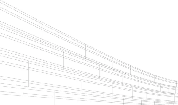 Абстрактні Лінії Малювання Концепції Архітектурного Мистецтва Мінімальні Геометричні Форми — стоковий вектор