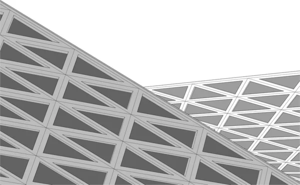 Linhas Abstratas Desenho Conceito Arte Arquitetônica Formas Geométricas Mínimas —  Vetores de Stock