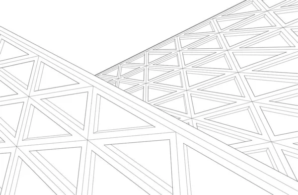 Linhas Abstratas Desenho Conceito Arte Arquitetônica Formas Geométricas Mínimas —  Vetores de Stock