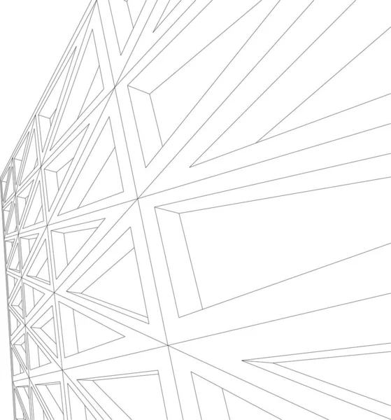 Lignes Dessin Abstraites Dans Concept Art Architectural Formes Géométriques Minimales — Image vectorielle