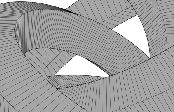 Linhas Abstratas Desenho Conceito Arte Arquitetônica Formas Geométricas Mínimas — Vetor de Stock