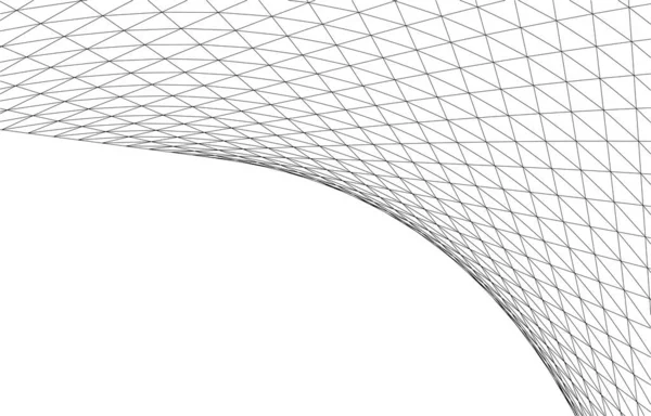 Abstrakta Teckningslinjer Arkitektonisk Konst Koncept Minimala Geometriska Former — Stock vektor
