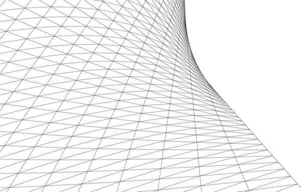 Abstrakte Zeichnungslinien Architektonischen Kunstkonzept Minimale Geometrische Formen — Stockvektor