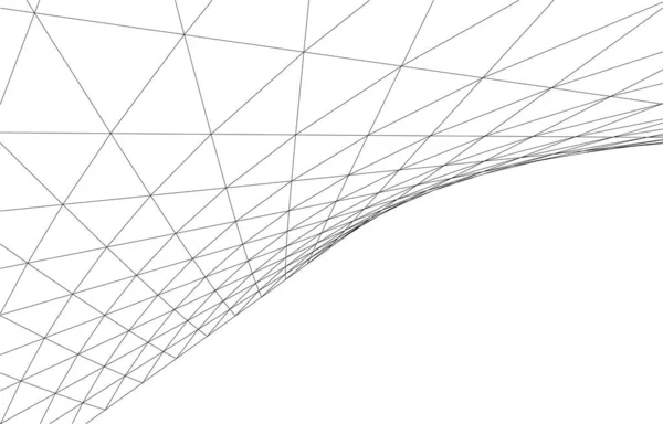 Abstracte Tekenlijnen Architectonisch Kunstconcept Minimale Geometrische Vormen — Stockvector