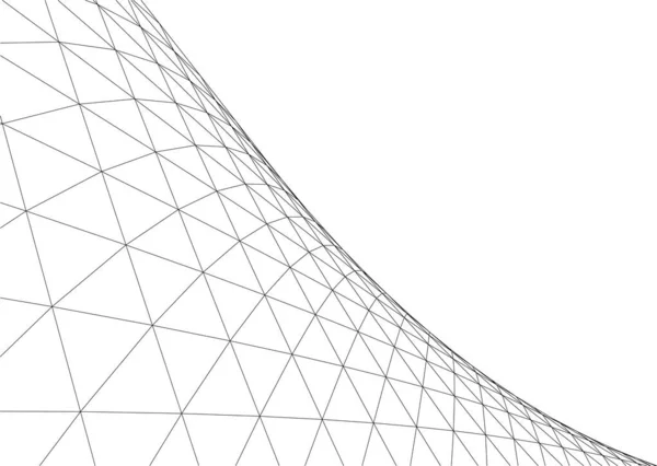 Linhas Abstratas Desenho Conceito Arte Arquitetônica Formas Geométricas Mínimas — Vetor de Stock