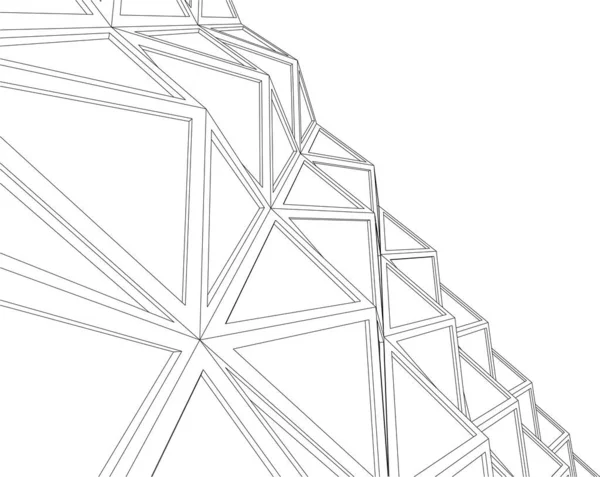 Linhas Abstratas Desenho Conceito Arte Arquitetônica Formas Geométricas Mínimas —  Vetores de Stock