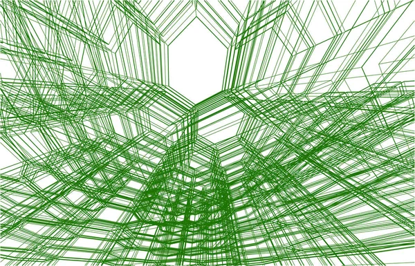 Abstracte Tekenlijnen Architectonisch Kunstconcept Minimale Geometrische Vormen — Stockvector