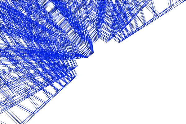 Abstraktní Kreslicí Čáry Architektonickém Pojetí Minimální Geometrické Tvary — Stockový vektor