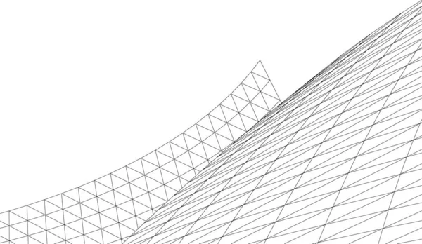 Linhas Abstratas Desenho Conceito Arte Arquitetônica Formas Geométricas Mínimas — Vetor de Stock