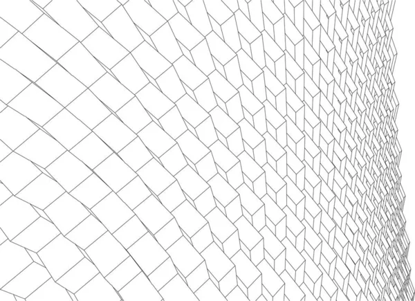 Lignes Dessin Abstraites Dans Concept Art Architectural Formes Géométriques Minimales — Image vectorielle