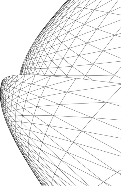 Linhas Abstratas Desenho Conceito Arte Arquitetônica Formas Geométricas Mínimas — Vetor de Stock