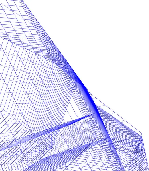 Abstrakte Zeichnungslinien Architektonischen Kunstkonzept Minimale Geometrische Formen — Stockvektor