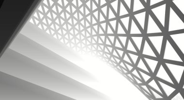 Mimari sanat konseptinde soyut çizgiler, minimum geometrik şekiller. 