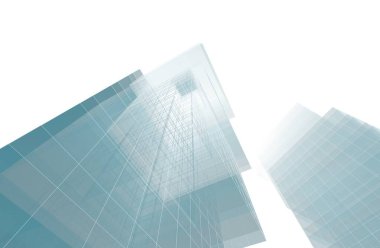 Mimari sanat konseptinde soyut çizgiler, minimum geometrik şekiller. 