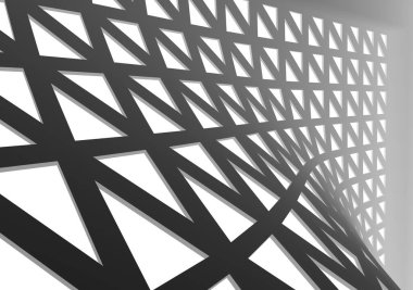 Mimari sanat konseptinde soyut çizgiler, minimum geometrik şekiller. 