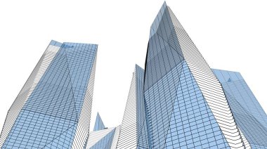 Mimari sanat konseptinde soyut çizgiler, minimum geometrik şekiller. 