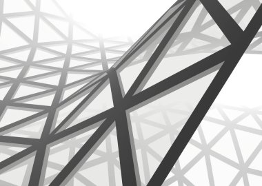 Mimari sanat konseptinde soyut çizgiler, minimum geometrik şekiller. 