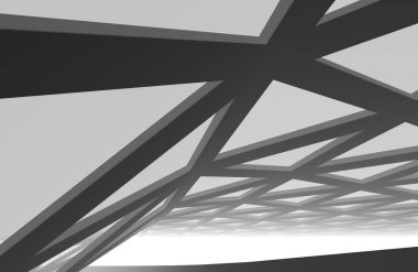 Mimari sanat konseptinde soyut çizgiler, minimum geometrik şekiller. 