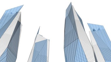 Mimari sanat konseptinde soyut çizgiler, minimum geometrik şekiller. 