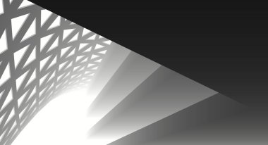 Mimari sanat konseptinde soyut çizgiler, minimum geometrik şekiller. 