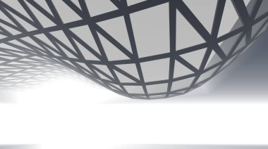 Mimari sanat konseptinde soyut çizgiler, minimum geometrik şekiller. 