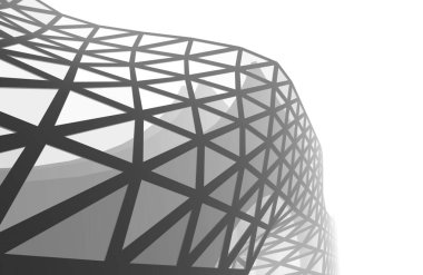 Mimari sanat konseptinde soyut çizgiler, minimum geometrik şekiller. 